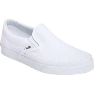 White Vans Slip-On Sneakers Size 6.5